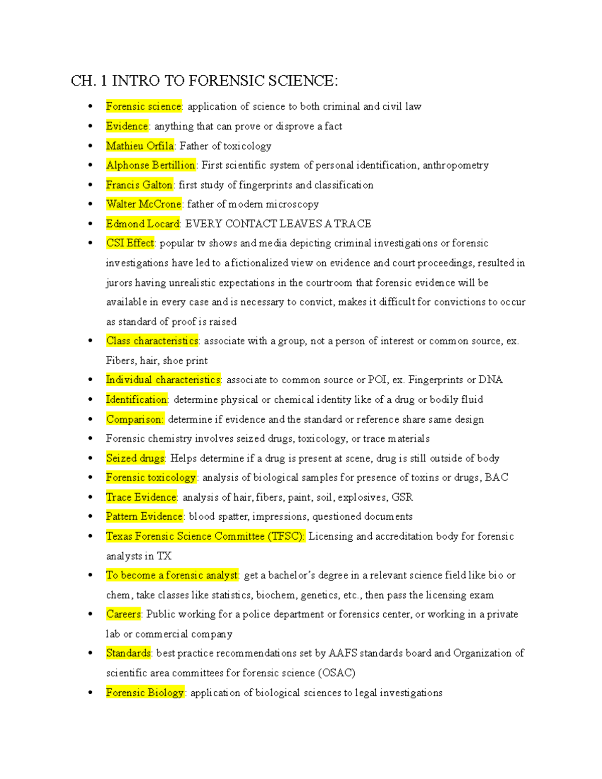 Forensic Science (FS101): Overview & Key Concepts in Investigations ...