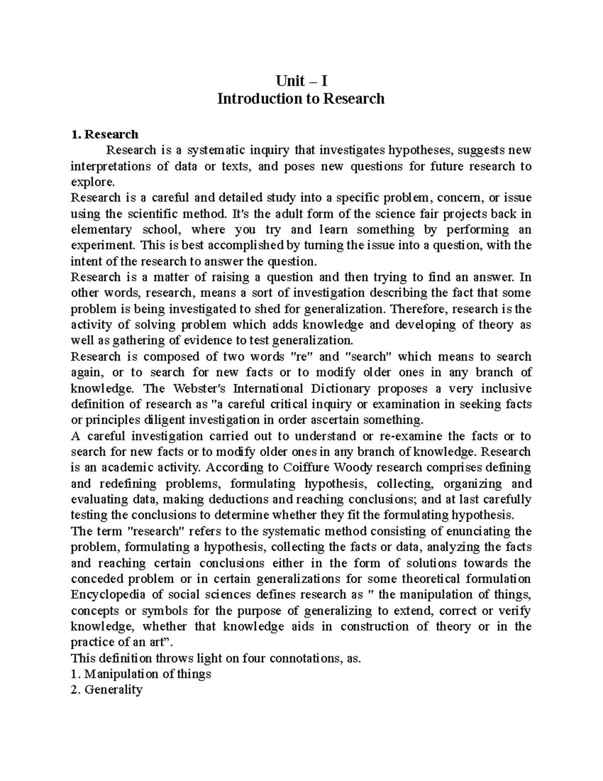 Media Research Unit I: Introduction to Research Concepts and Methods ...