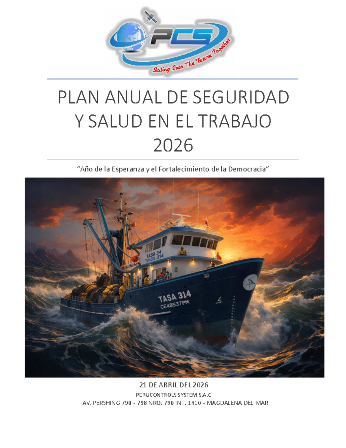 Plan Anual de Seguridad y Salud en el Trabajo 2026 - Perú Controls S.A ...