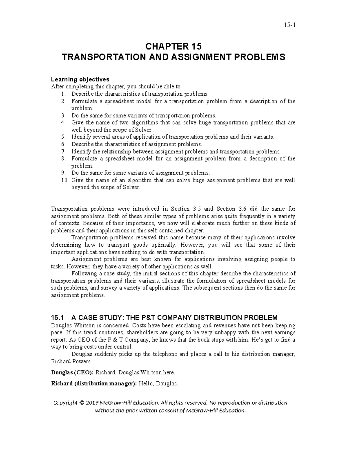 CHAPTER 15: TRANSPORTATION AND ASSIGNMENT PROBLEMS - OPERATION RESEARCH ...