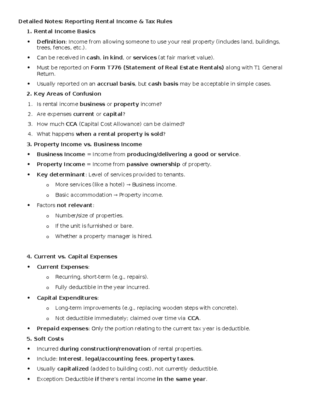 Advanced Notes: Reporting Rental Income Tax Rules (Course Code: TAX101 ...