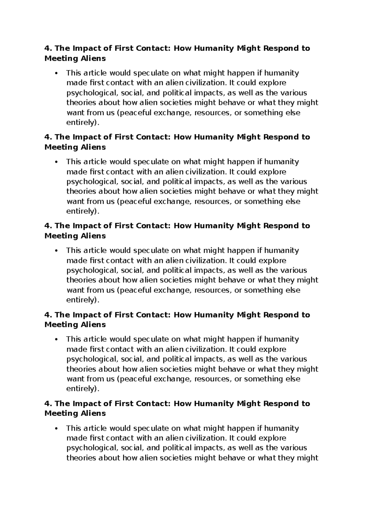 52vd - sdbcccc - 4. The Impact of First Contact: How Humanity Might ...