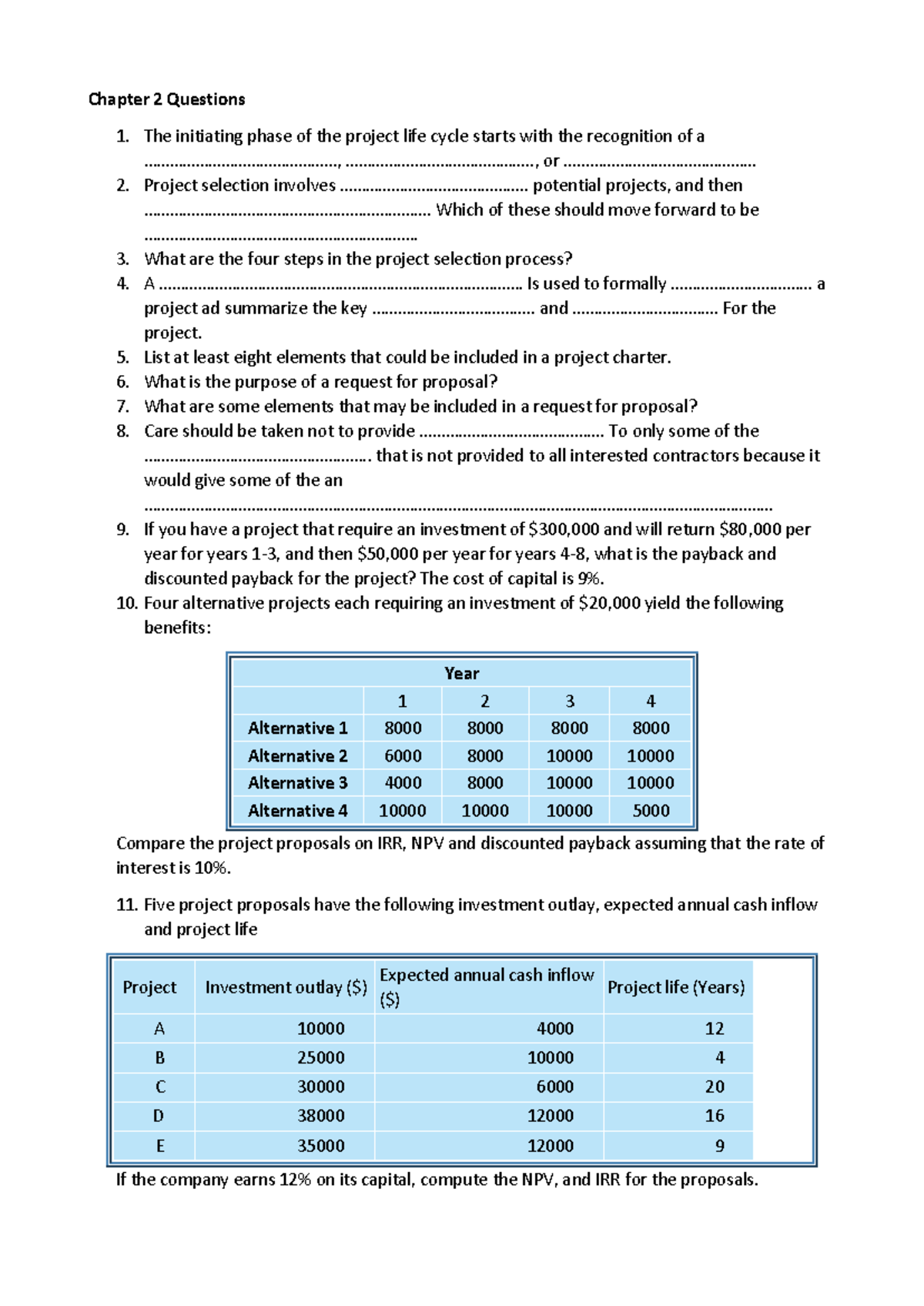 Chapter 2 Questions - Chapter 2 Questions 1. The initiating phase of ...