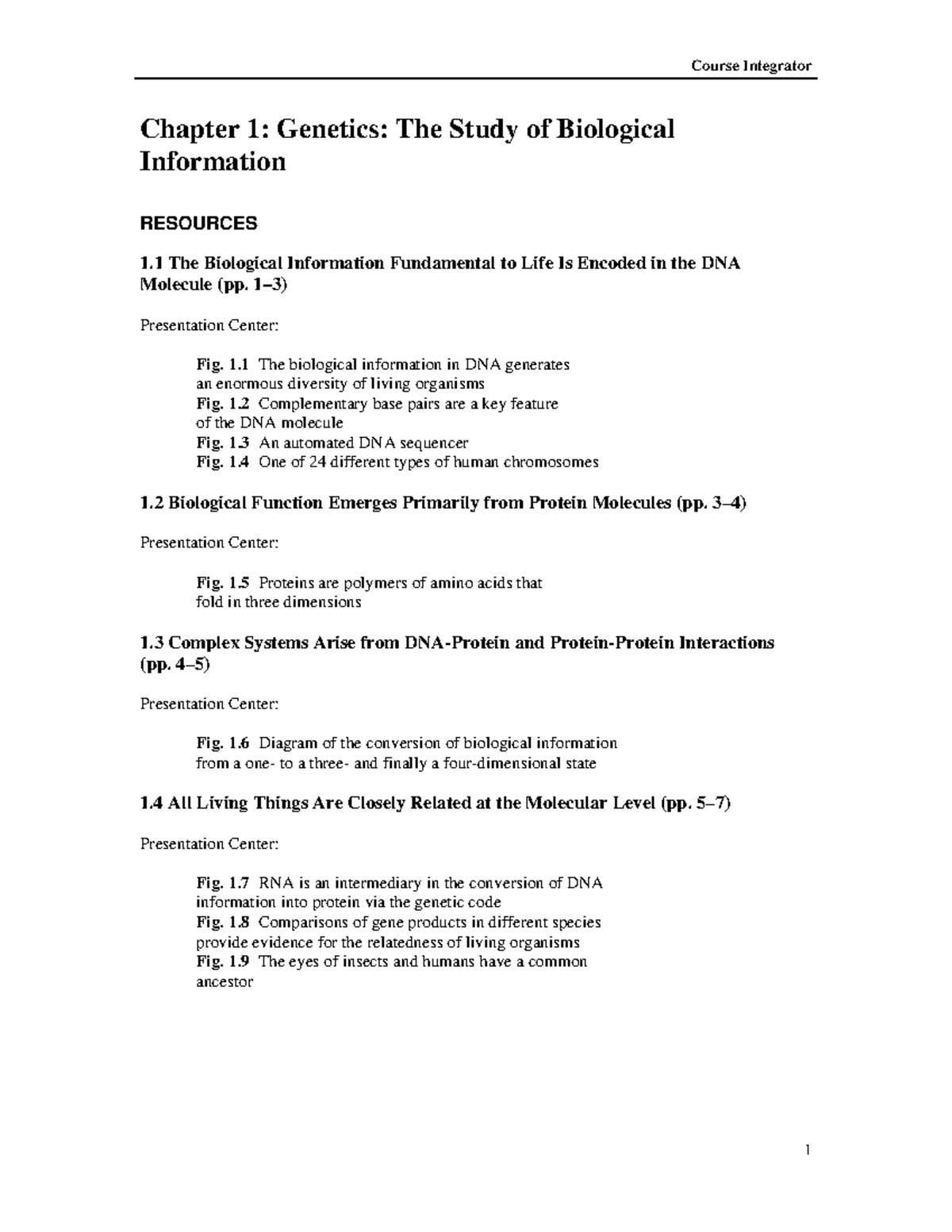Chapter 01 - Genetics: The Study of Biological Information - Course ...