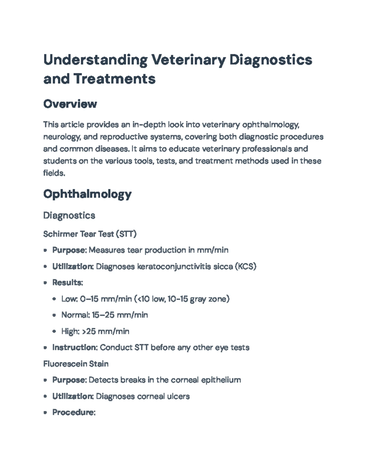 Cardiorespiratory Diseases Overview in Veterinary Medicine (VET 101 ...