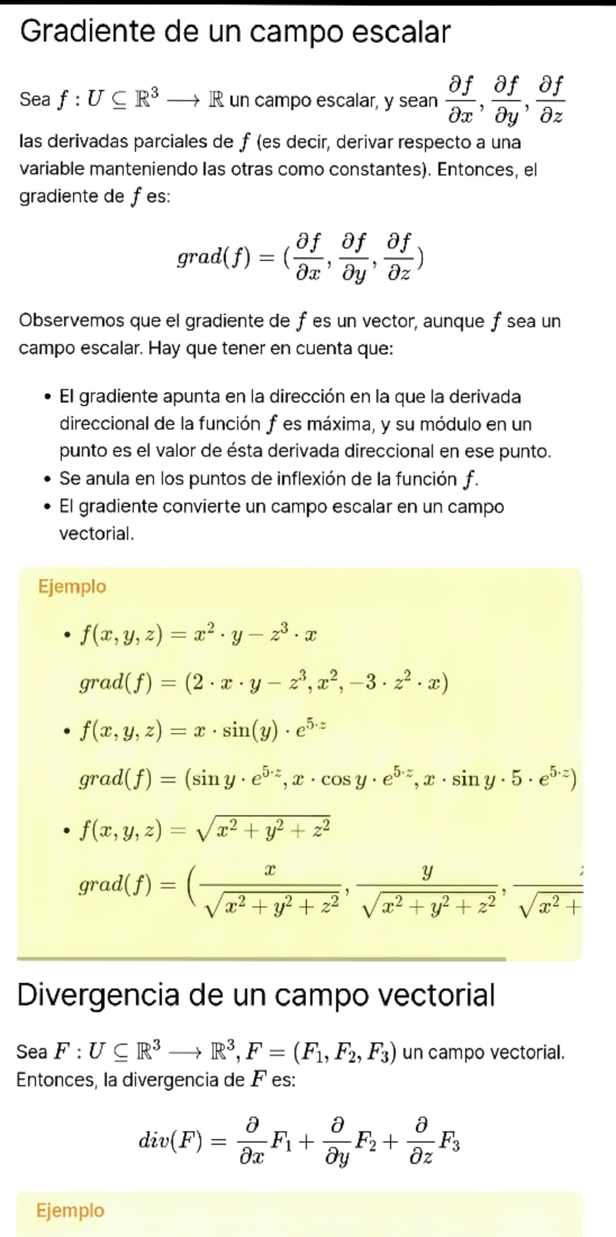 Teoría de gradientes - Gradiente de un campo escalar Sea f: UCR ’ Run ...