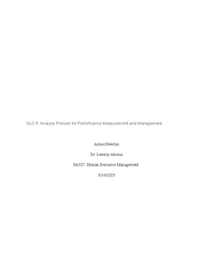 Performance Management - Study Notes & Assignments - Studocu