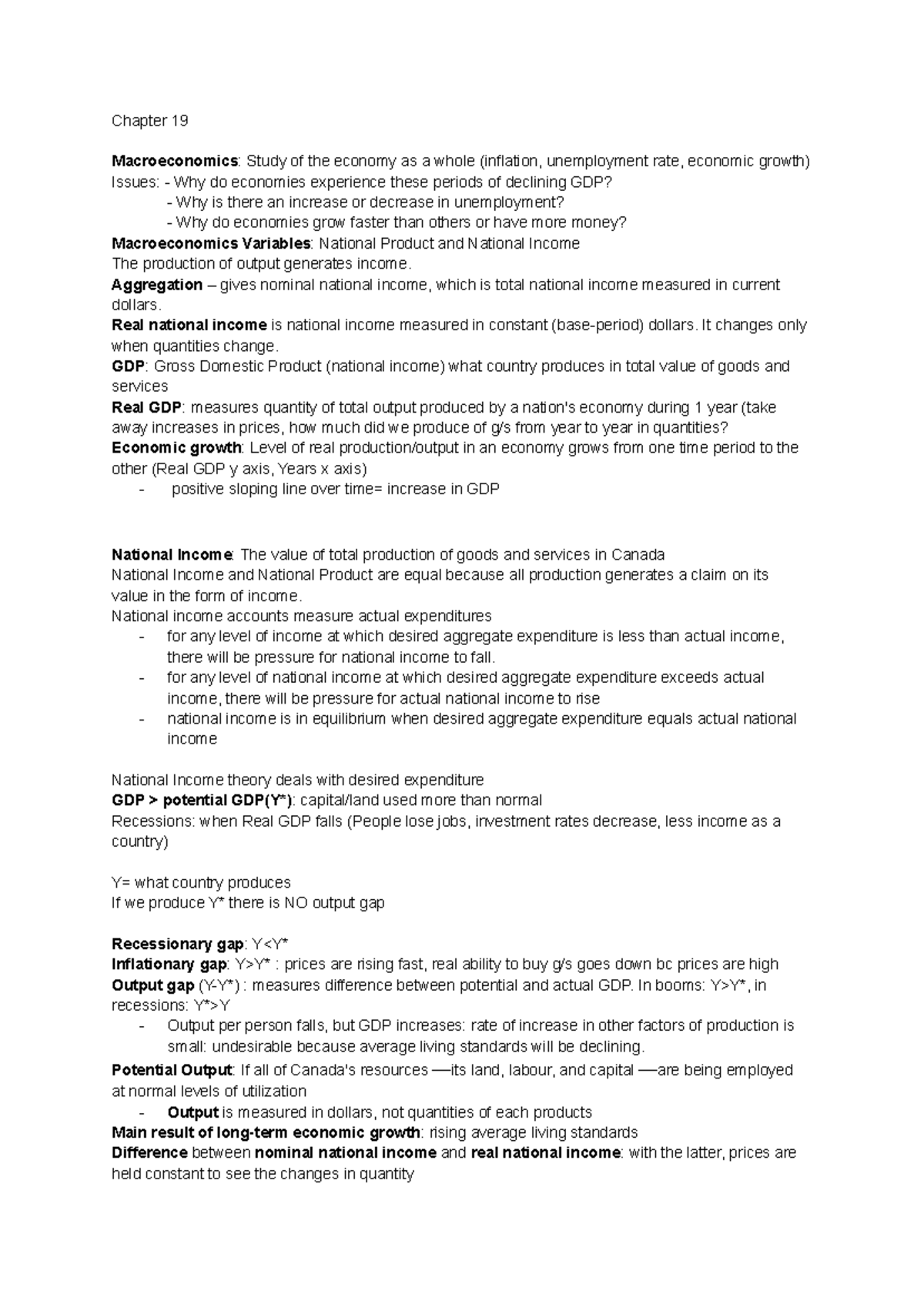 ECON Study Guide Midterm Review: Key Concepts from Chapters 19-23 - Studocu