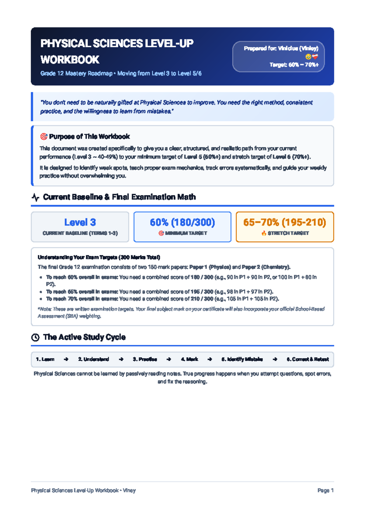 PHYSICAL SCIENCES GRADE 12 WORKBOOK: LEVEL UP STRATEGY - Studocu