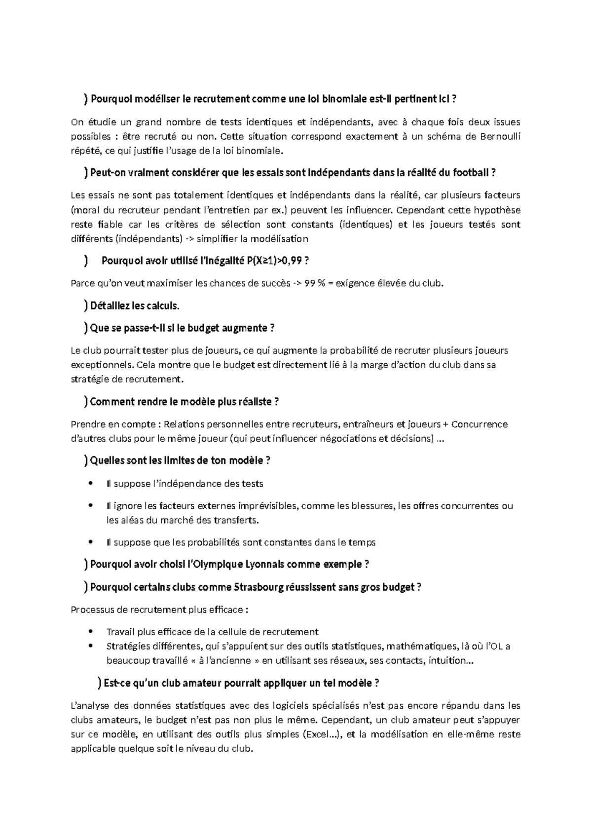 Questions pour le Grand Oral en Mathématiques et PhysiqueChimie Studocu — free download