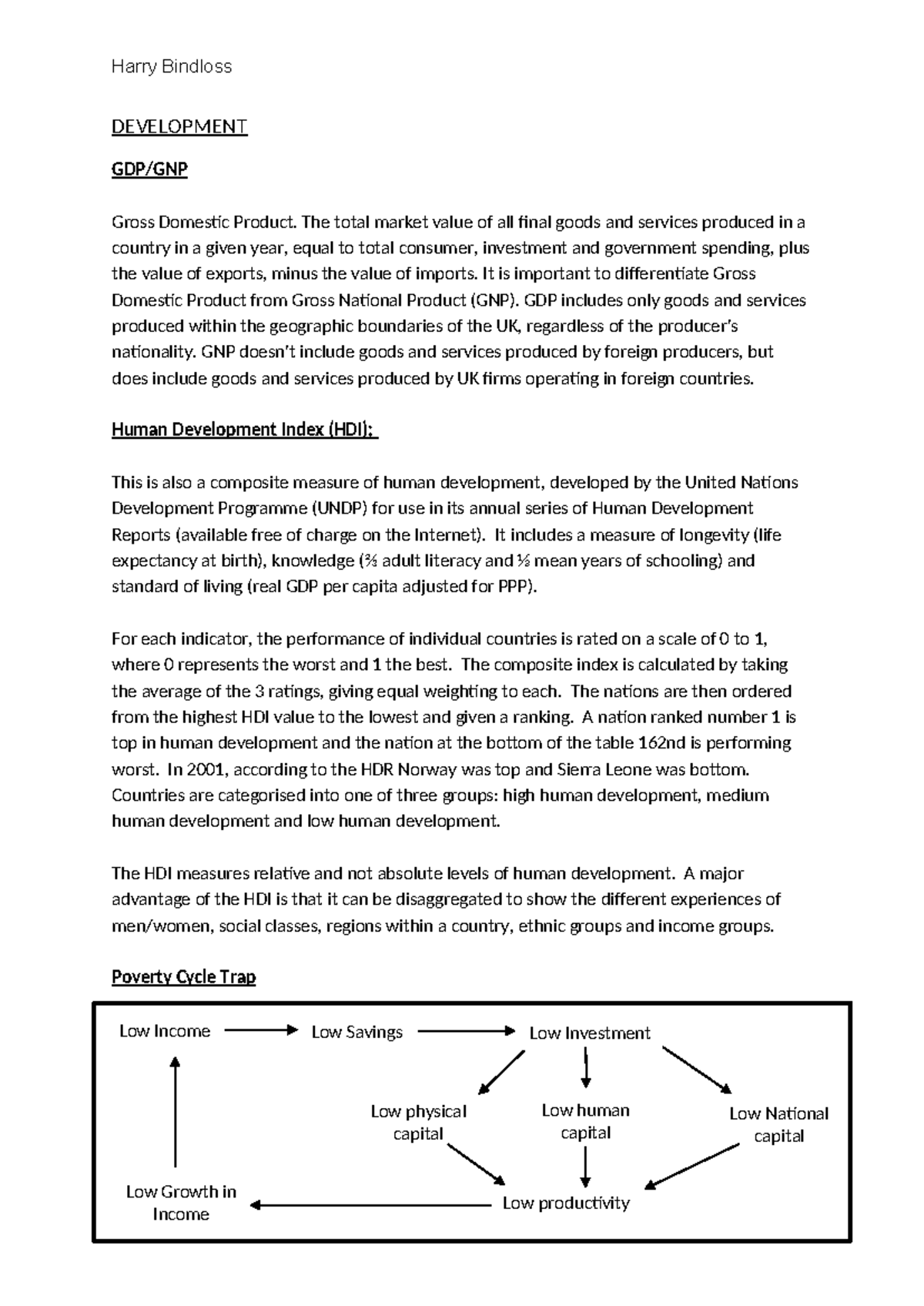 DEV 101 - Comprehensive Notes on Economic Development Concepts - Studocu