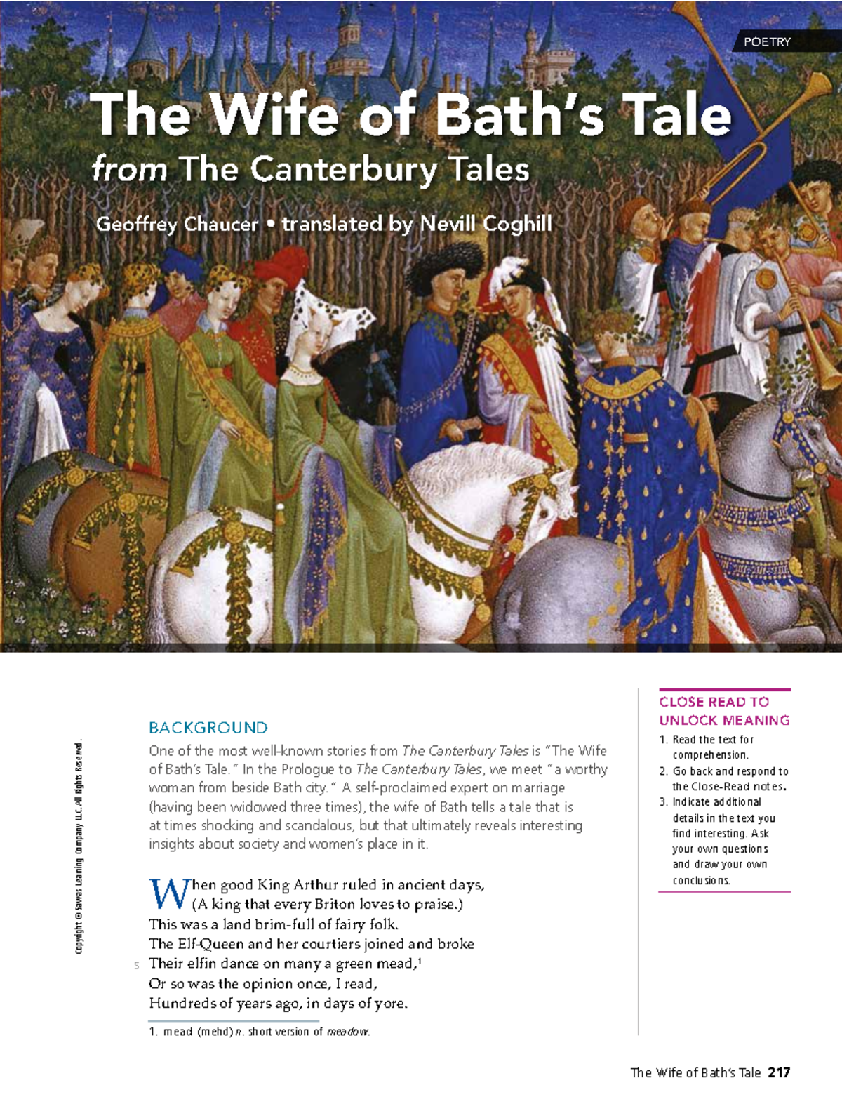 Wife of Bath's Tale (The Canterbury Tales): A Simplified Analysis