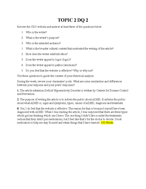 ENG-105 First Draft of a Review Writing Assignment Completed