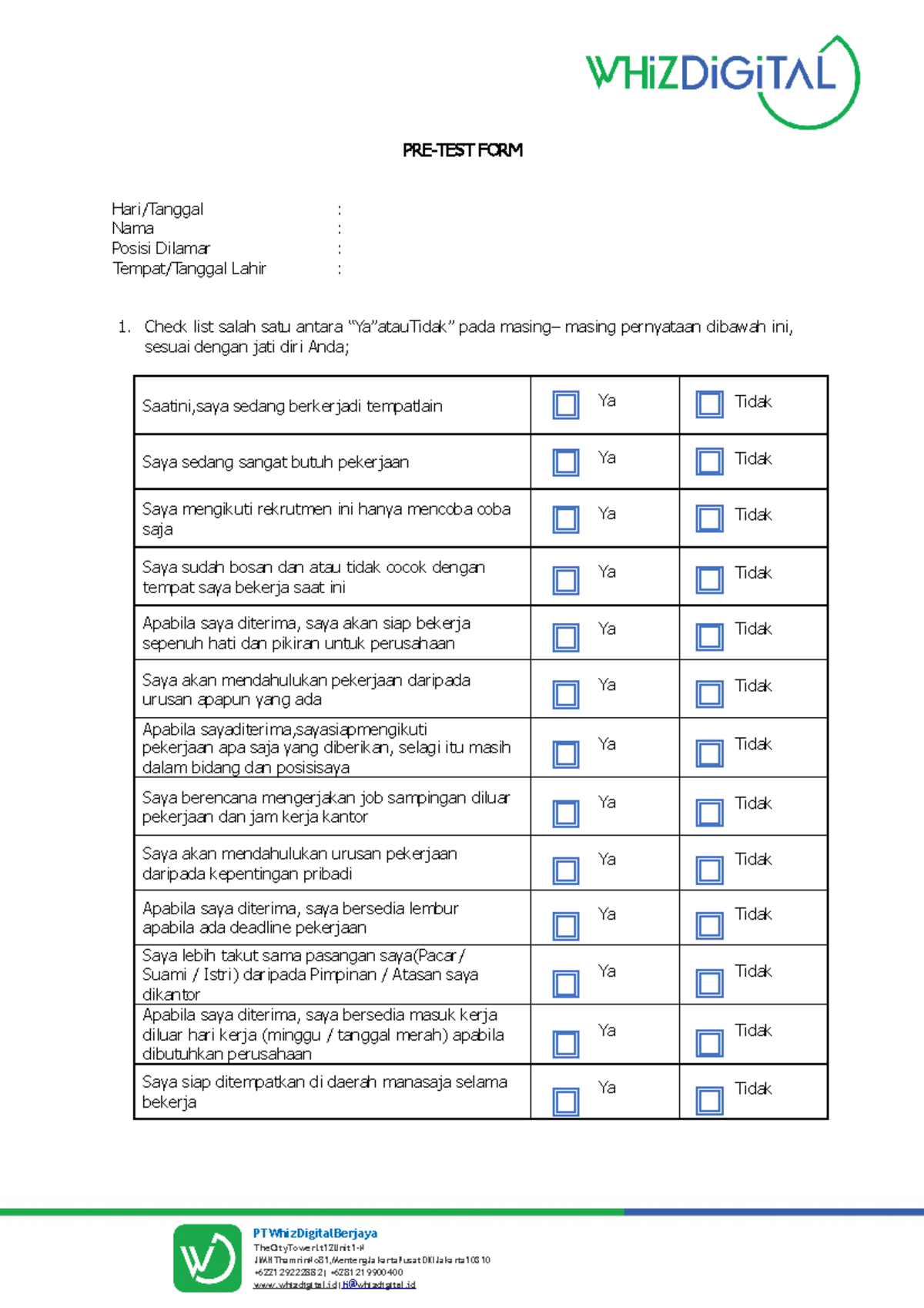 Pre-Test Form - CCCCC - Studocu