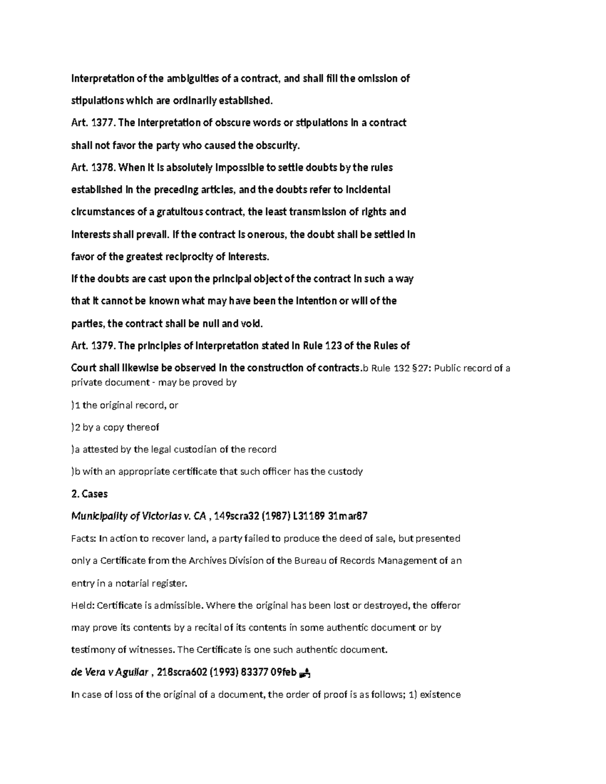 Evid 72 - Comprehensive Evidence Notes on Contract Interpretation - Studocu