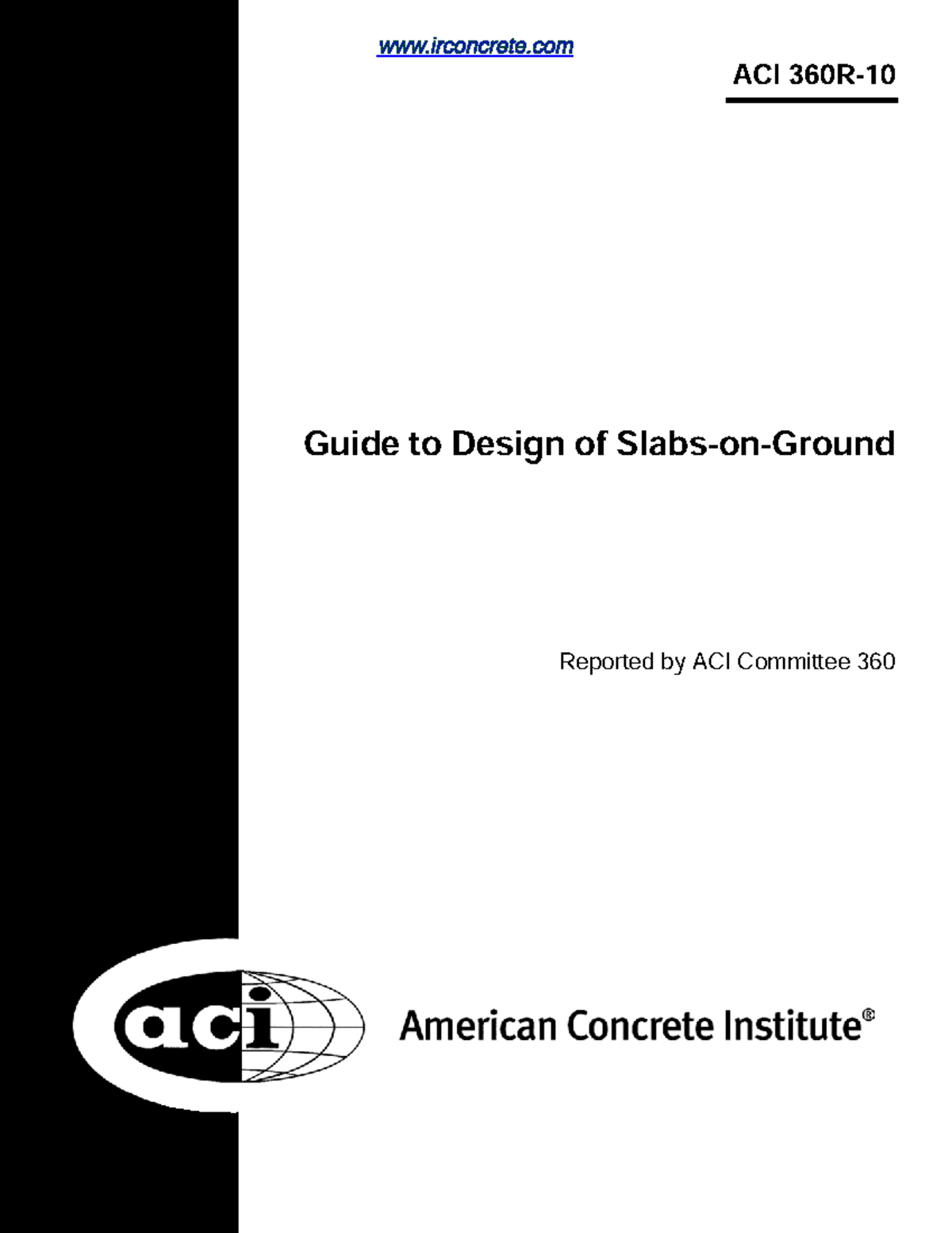 ACI 360R-10 Guide to Design of Slabs on Ground - PDF Free - Studocu