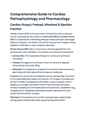 Coronary Artery Disease - Study Notes & Assignments - Studocu