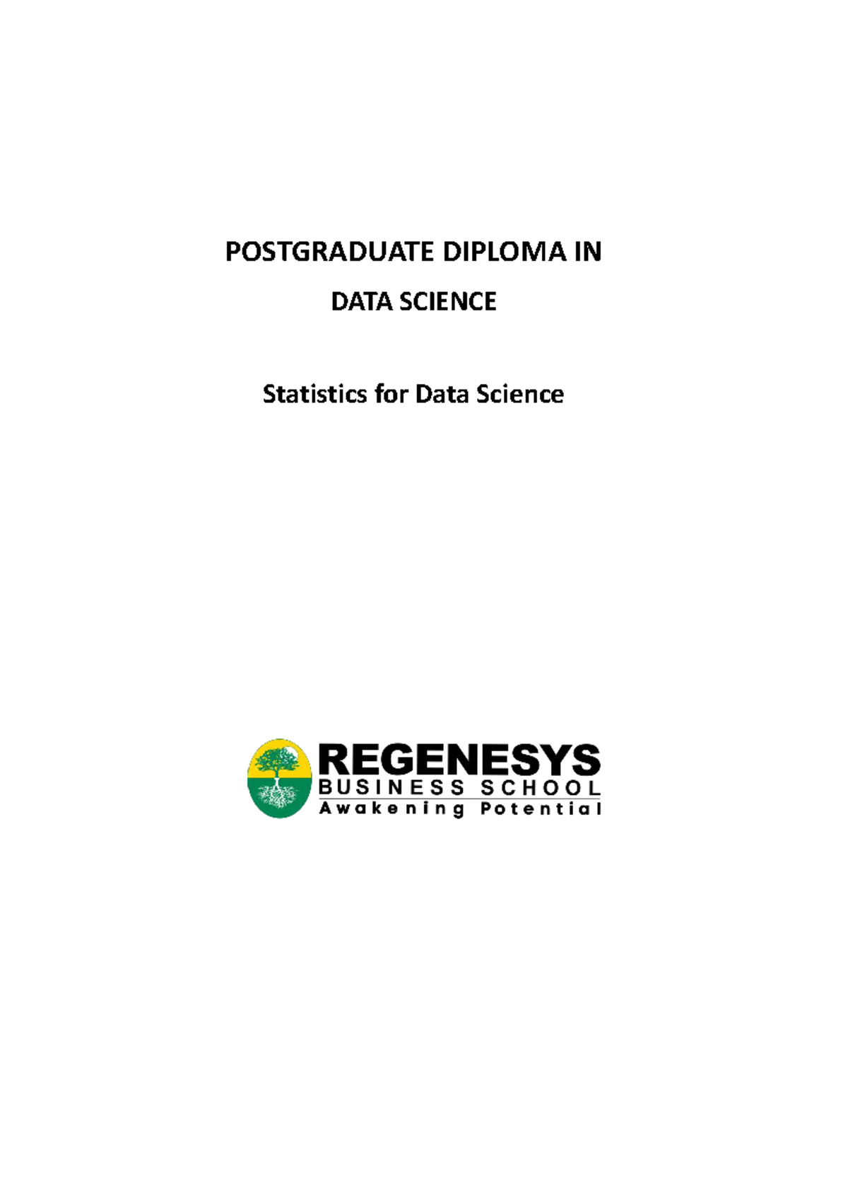 PDDS Statistics for Data Science - POSTGRADUATE DIPLOMA IN DATA SCIENCE ...