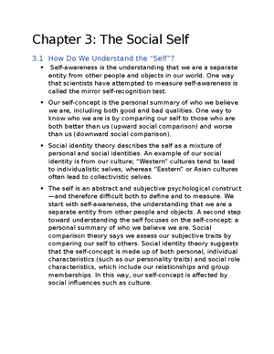 Intro to Sociology Ch 5 Notes - Chapter 5: Understanding Socialization ...