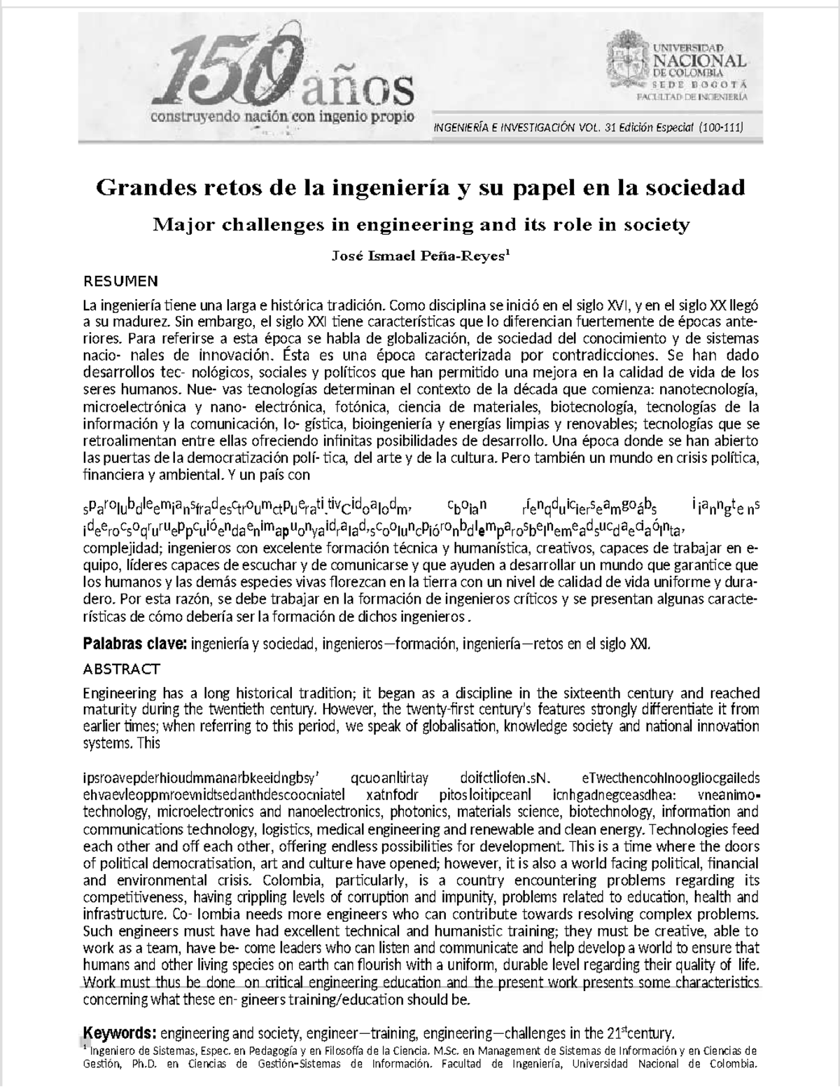 Grandes Retos de la Ingeniería y su Papel en la Sociedad - INGENIERÍA E ...