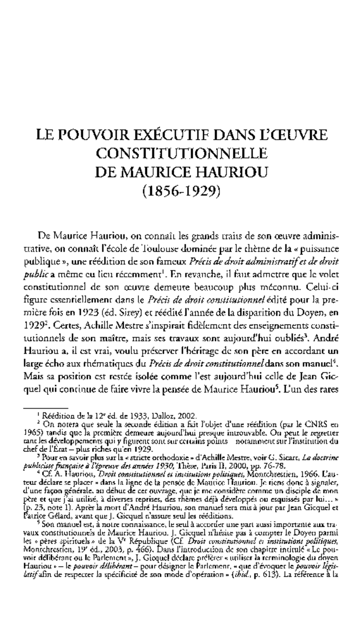 Étude sur le Pouvoir Exécutif dans la Pensée Constitutionnelle de ...
