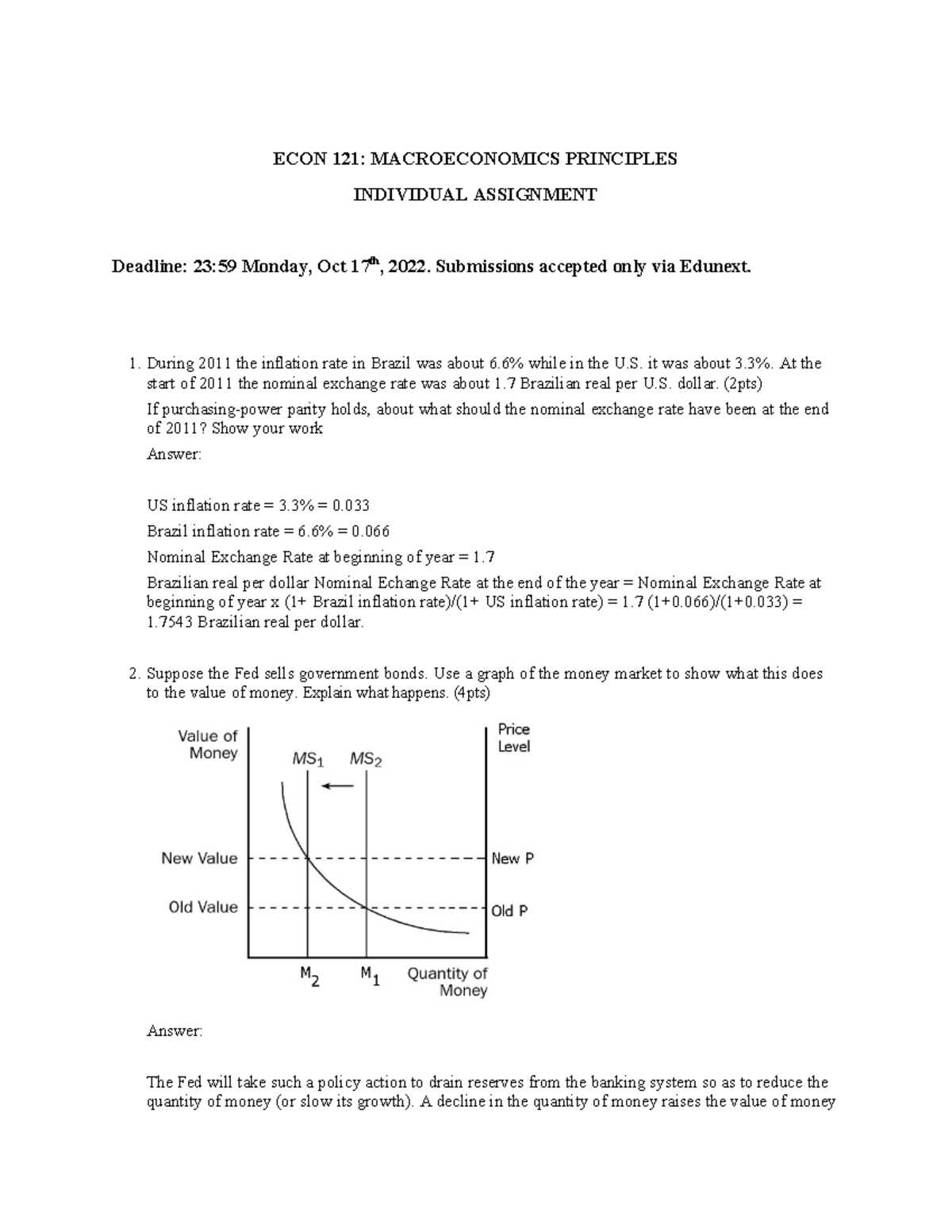 ECON 121: Macroeconomics Individual Assignment 2 - Exchange Rate Analysis -  Studocu