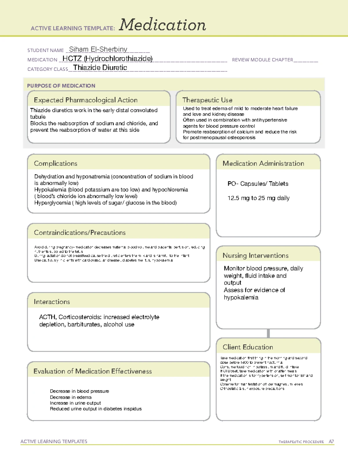 Humulin N Medication Overview - Active Learning Template - Studocu