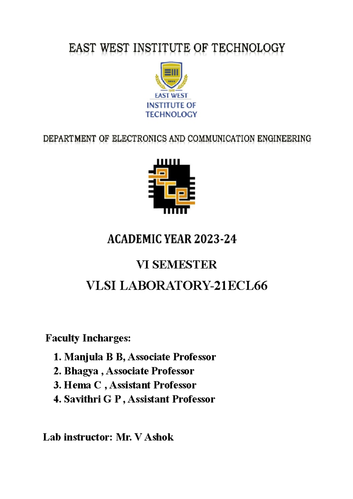 VLSI LAB Manual: Digital Design & IC Flow (21EC66) - Studocu