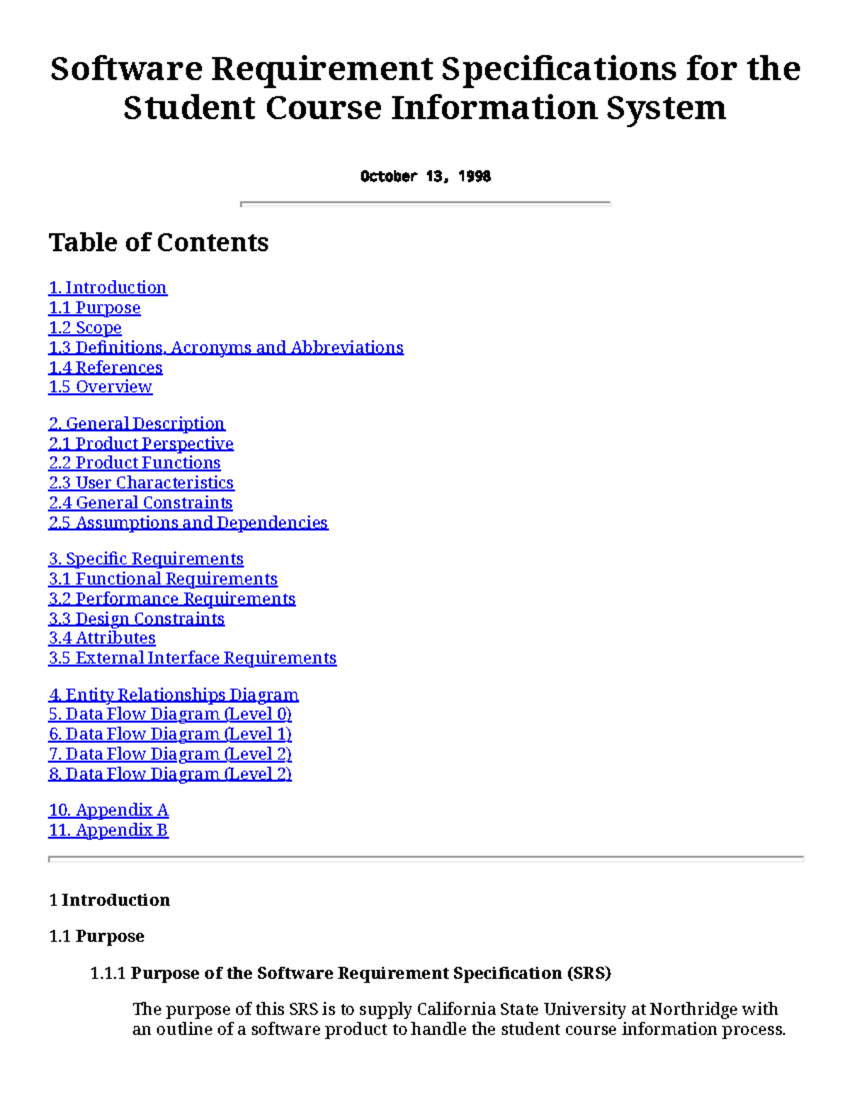 Software Requirement Specifications for the Student Course Information ...
