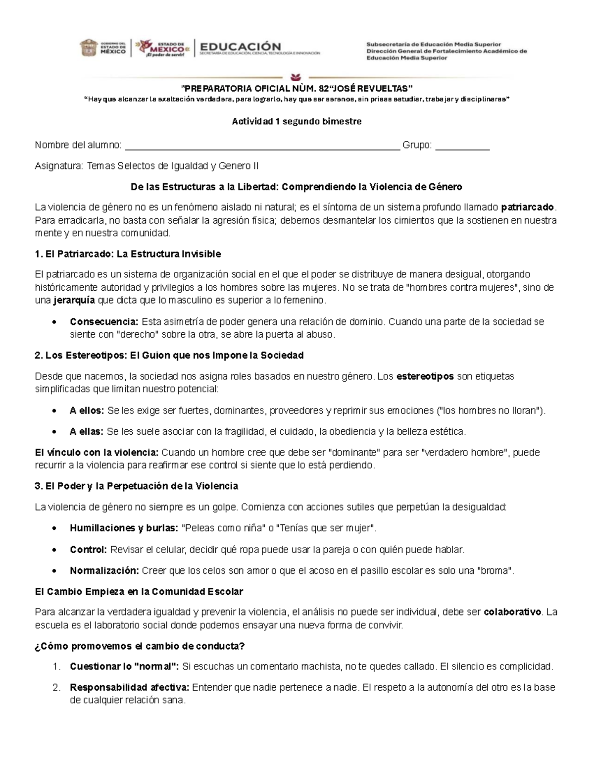 Actividad 1: Comprendiendo la Violencia de Género - Temas Selectos II ...