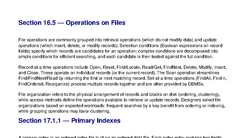 Combined Sections 16.5-20.1.3: File Operations & Concurrency Control ...