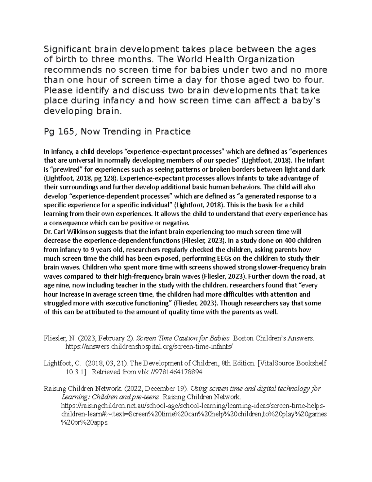3-1 Discussion: Impact of Screen Time on Newborn Brain Development ...