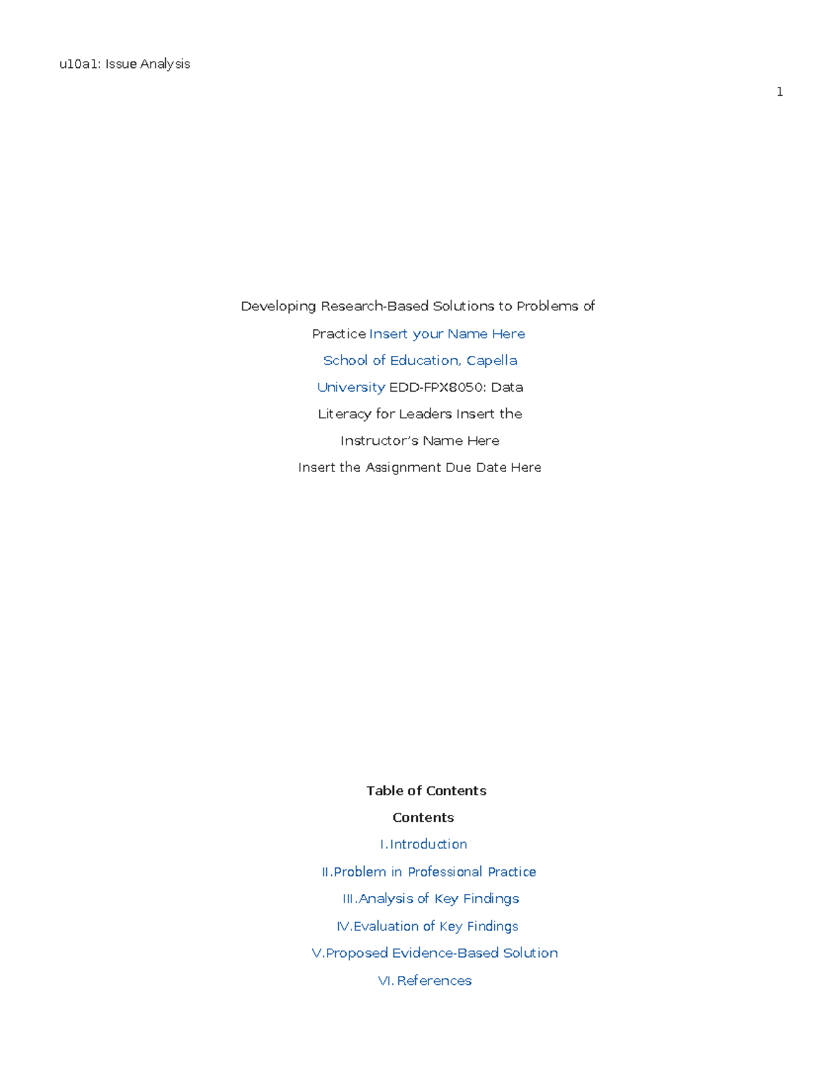 u10a1: Issue Analysis 1 - Solutions for Disruptive Behavior in ...