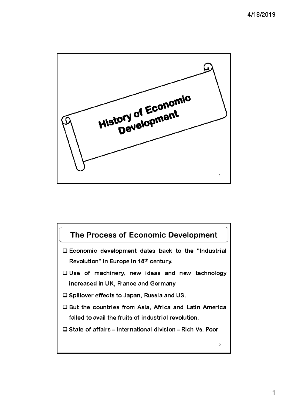 2019 Lectures: Economic Development Insights - Mid-Term Exam Notes ...