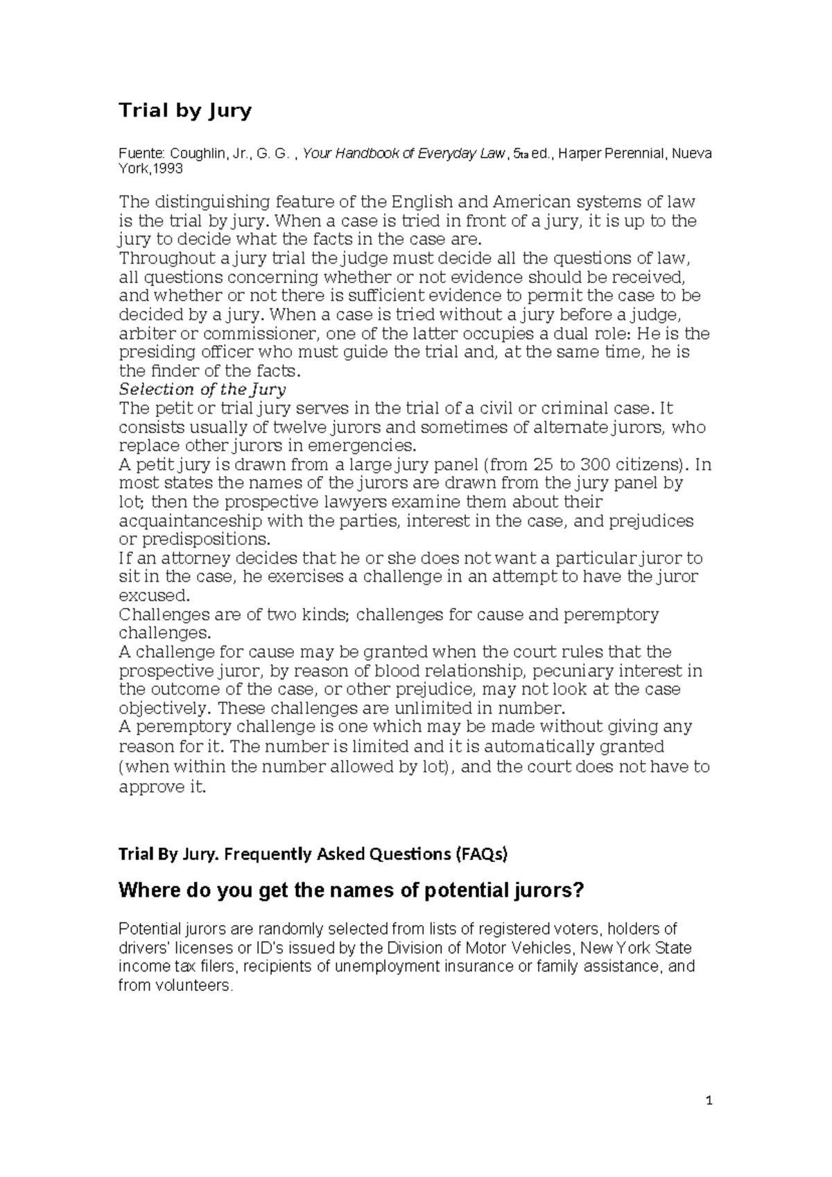 Trial Jury Overview: Key Aspects and FAQs (Law 101) - Studocu