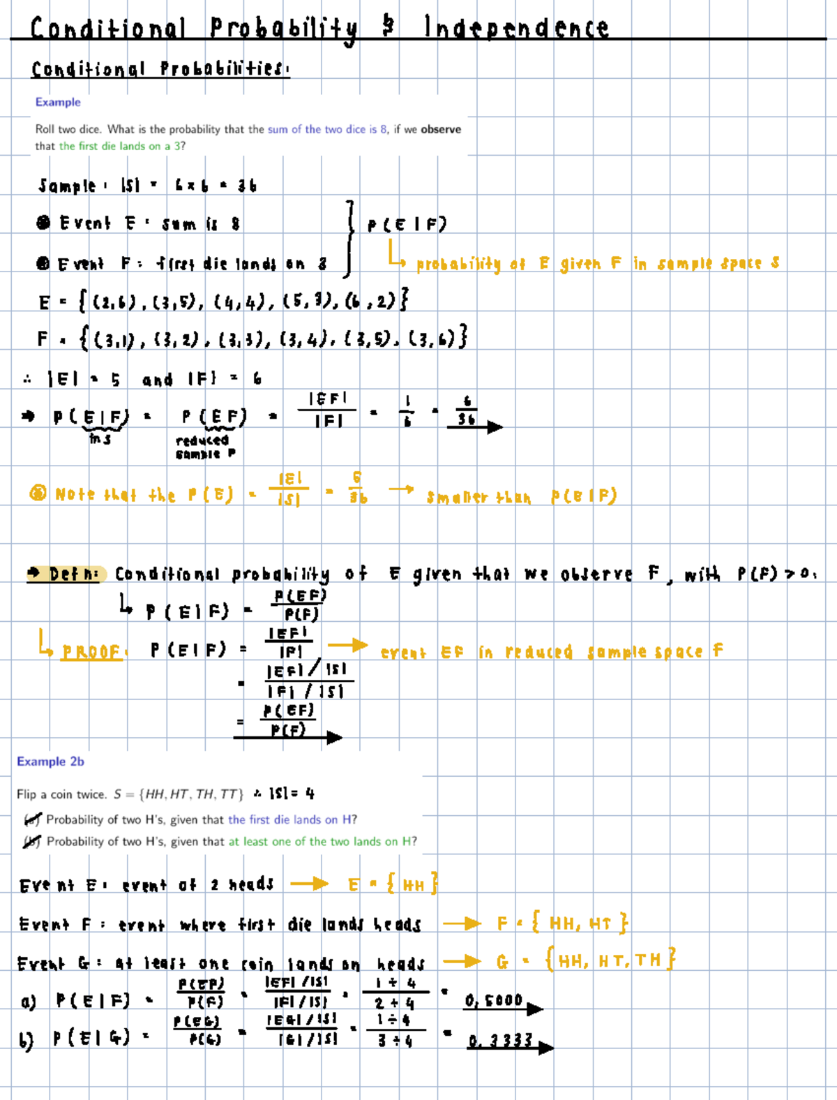Chapter 3: Conditional Probability & Independence (Course Code: 151 ...