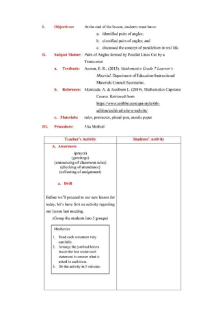 Cot 3q polygon lesson plan in math 5 - LESSON PLAN IN MATH 5 I ...