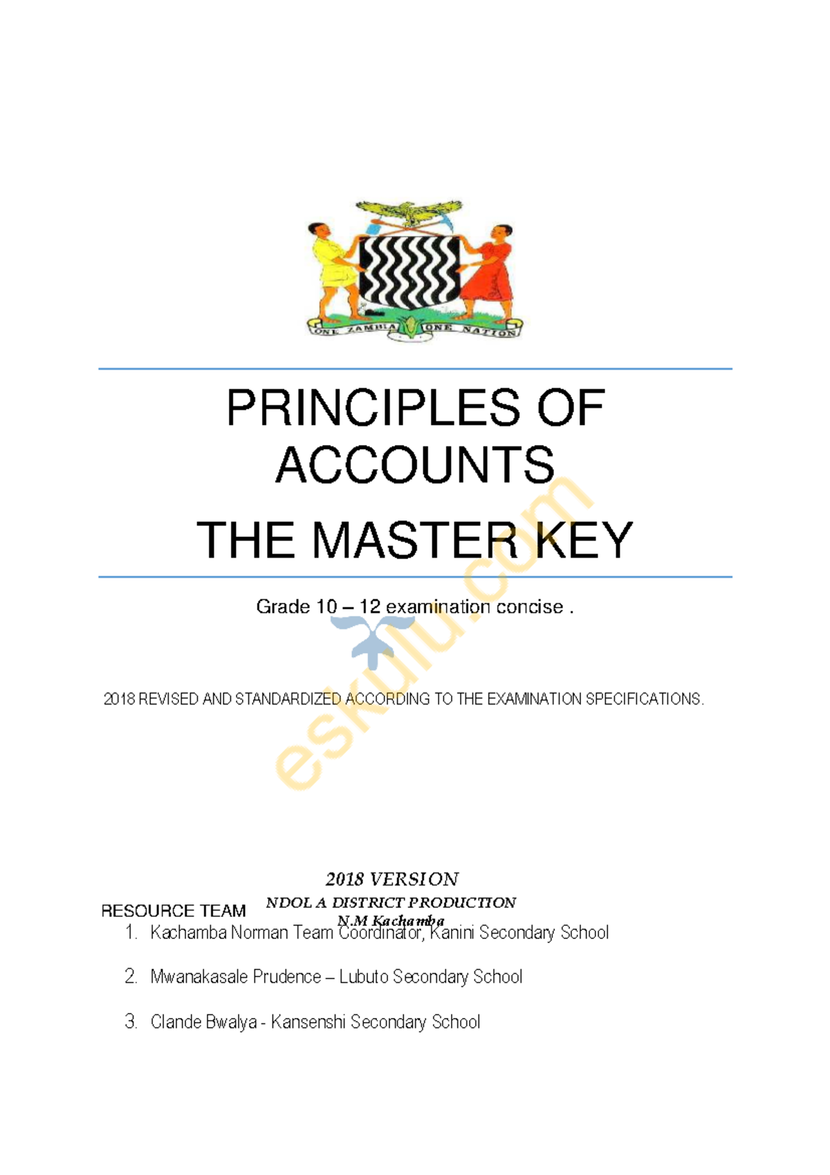 Grade 10-12 Principles of Accounts Revision Guide 2018 Edition - Studocu