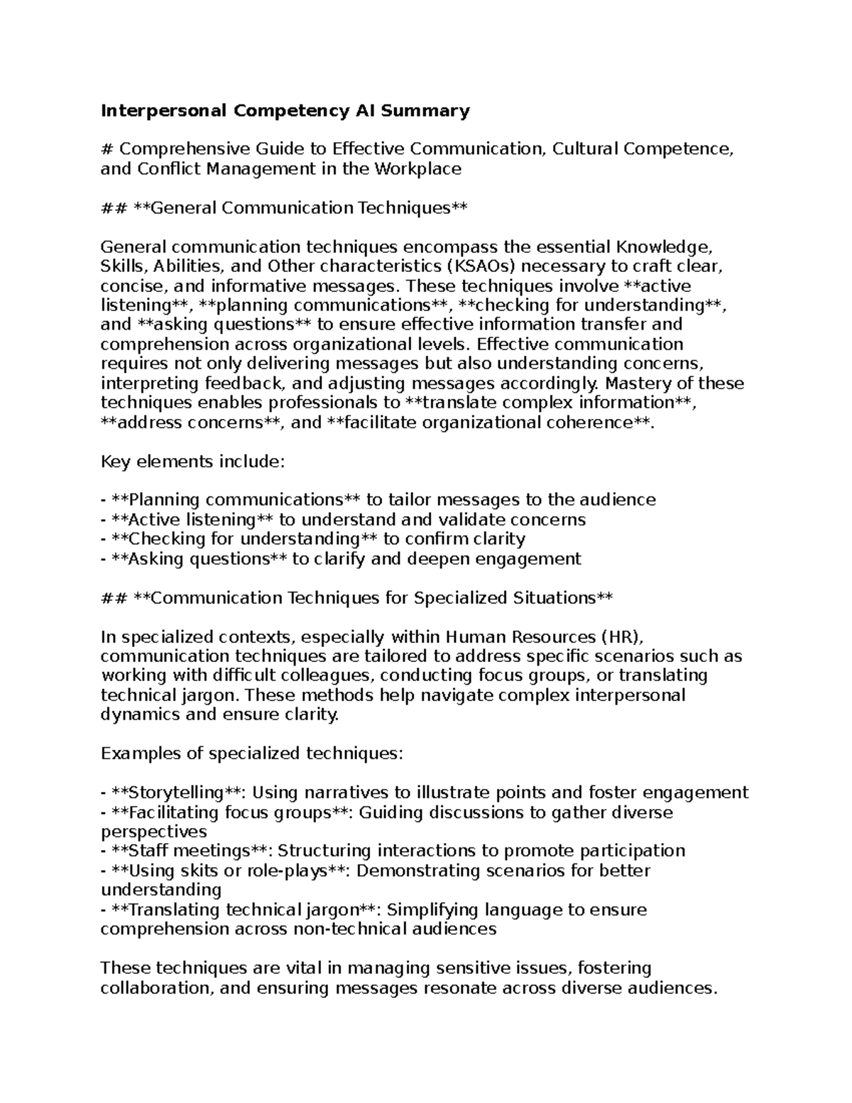 Comprehensive Guide to Effective Communication & Conflict Management ...