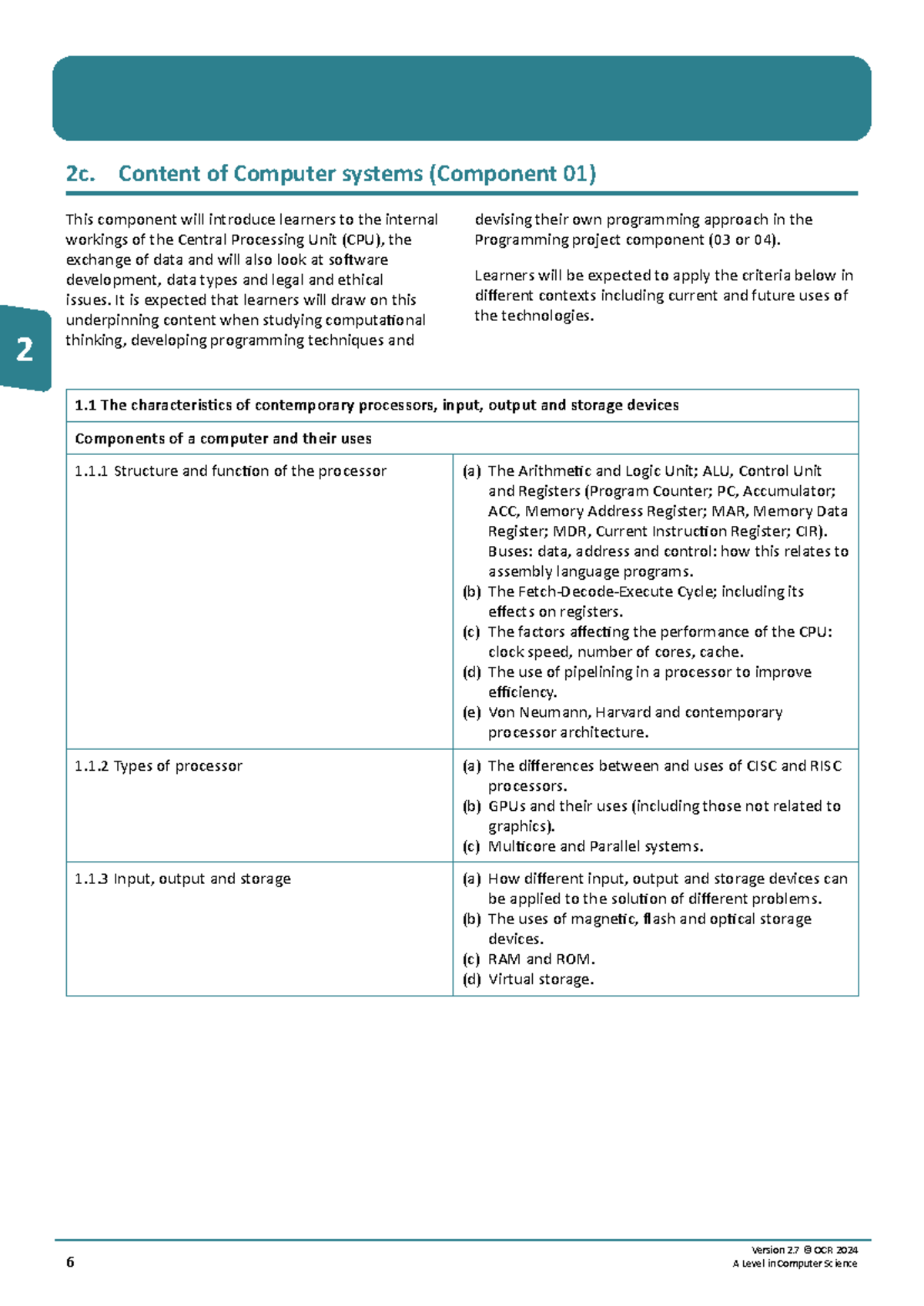 A Level Computer Science (Component 01) - CPU, Software & Data ...