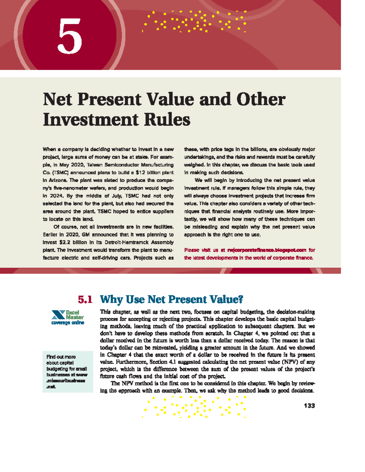 Chapter 5-6: Net Present Value & Investment Decision Rules in Finance ...