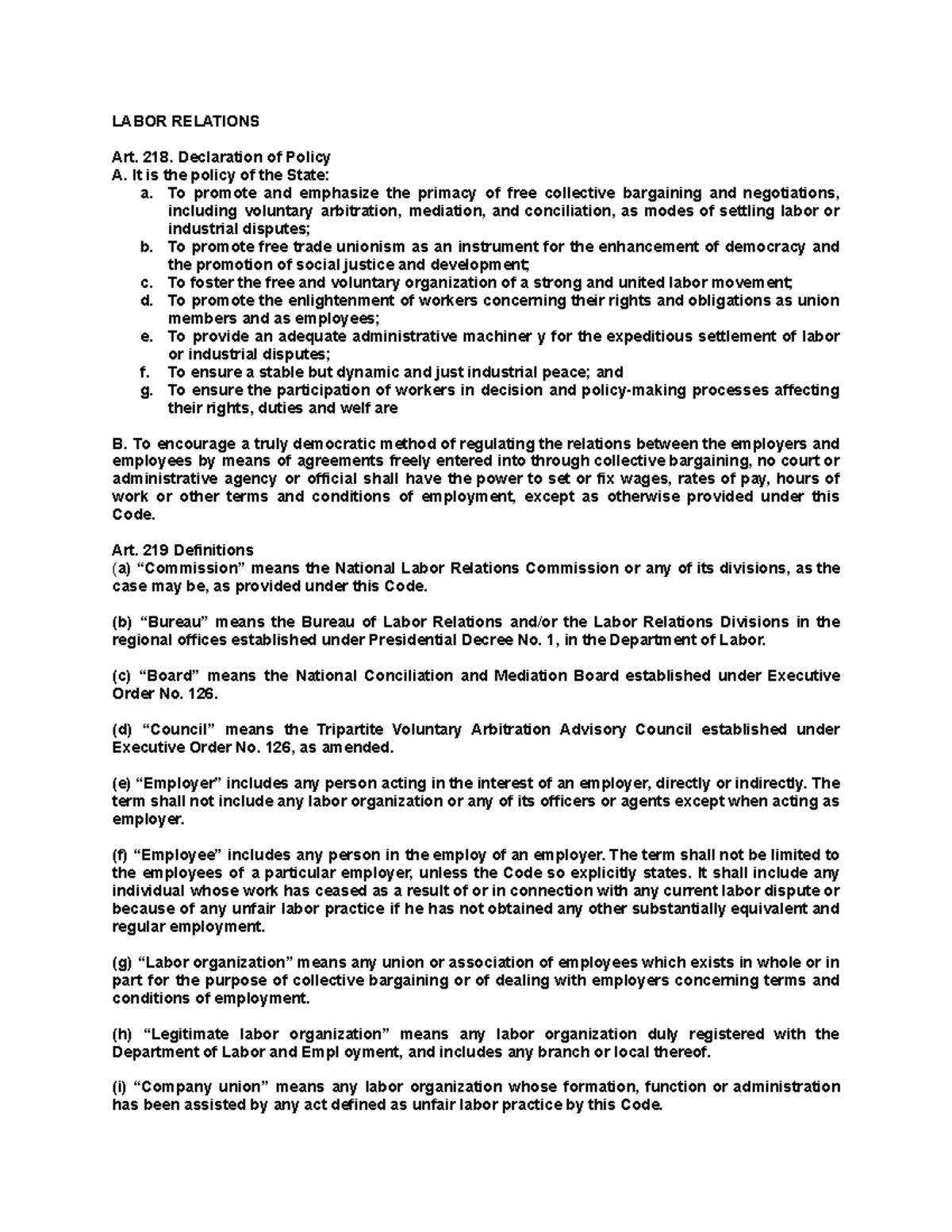 Labor Relations: Overview of Policies and the National Labor Relations ...