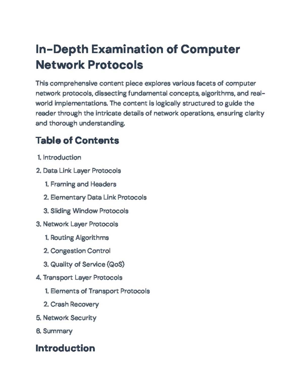 In-Depth Study of Computer Network Protocols: Concepts & Applications ...