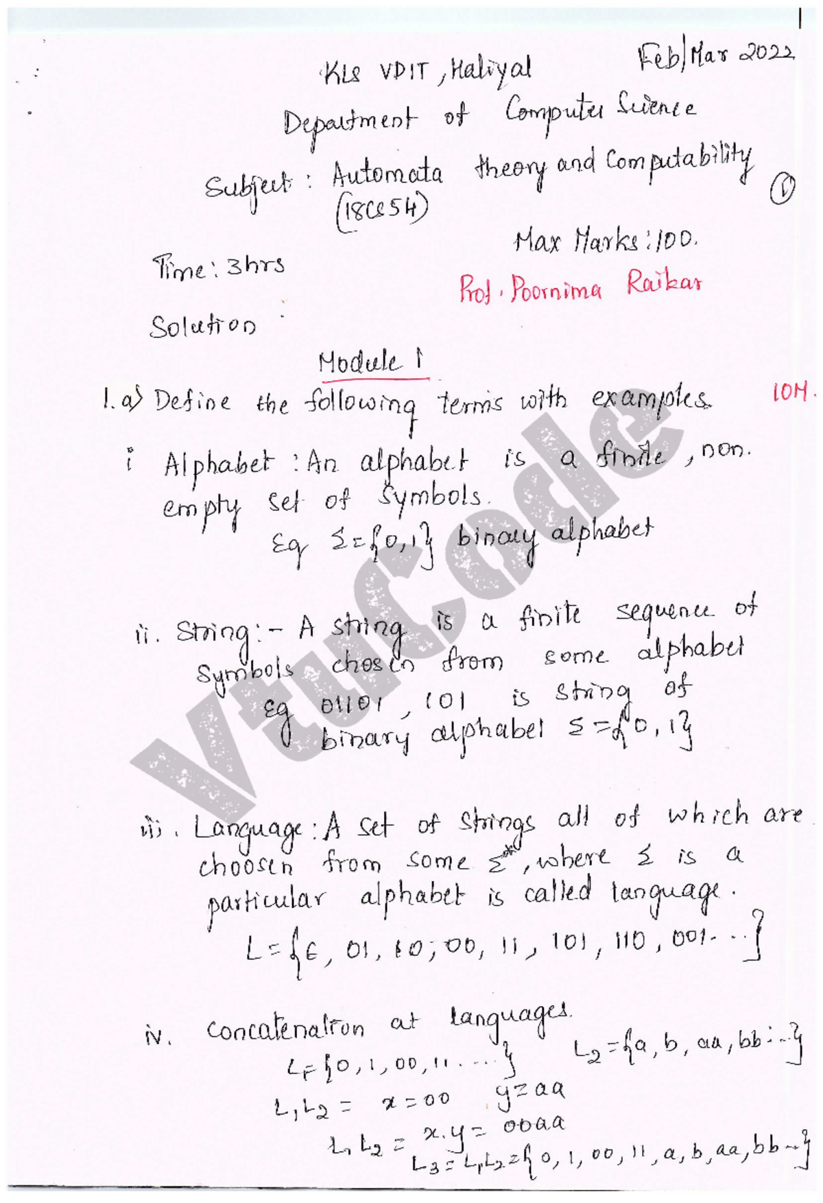 Final Exam Study Guide for 21CS51: Key Concepts and Topics - Studocu