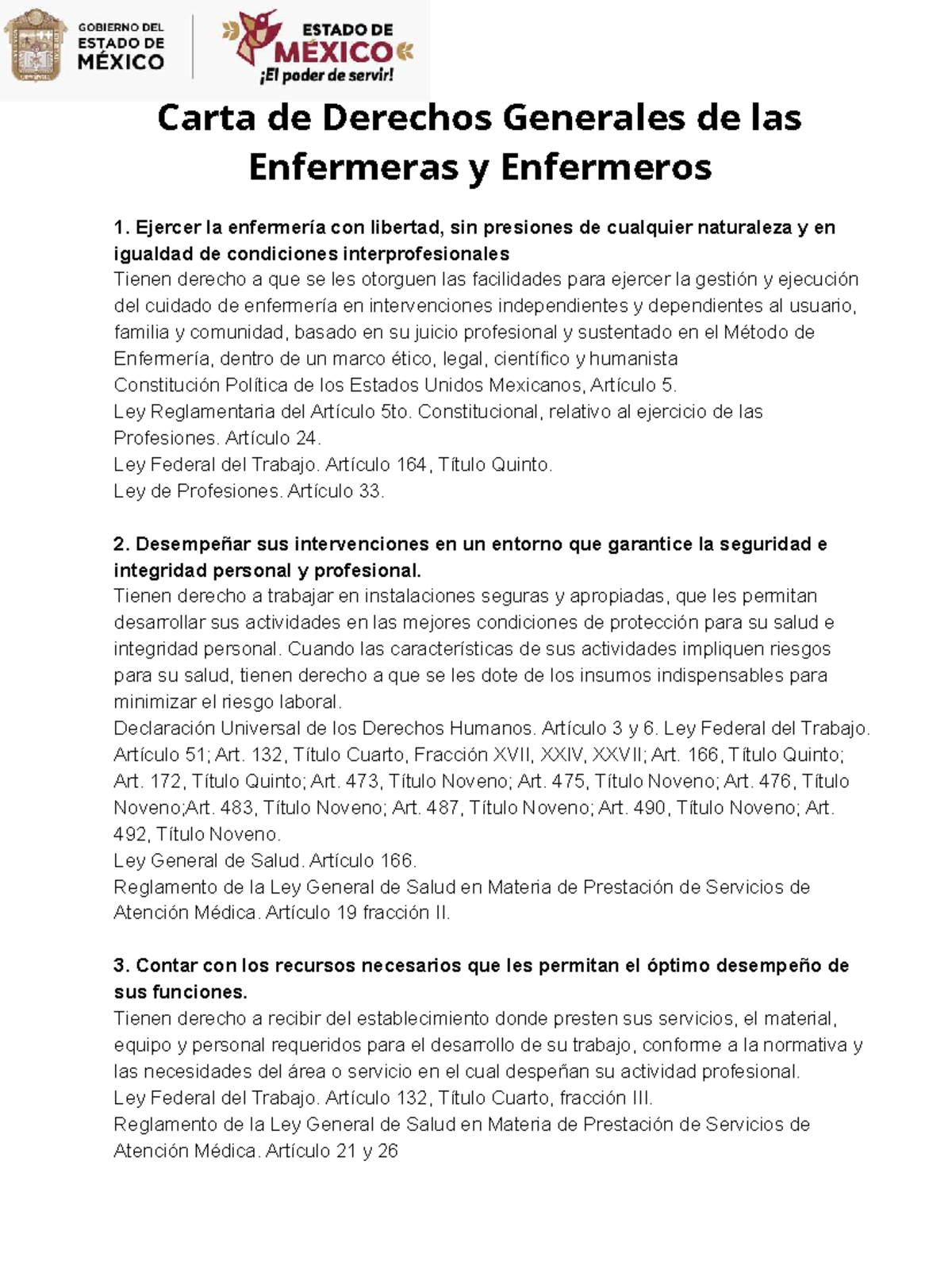 Derechos Generales de Enfermeras y Enfermeros: Guía 20260301 - Document Preview