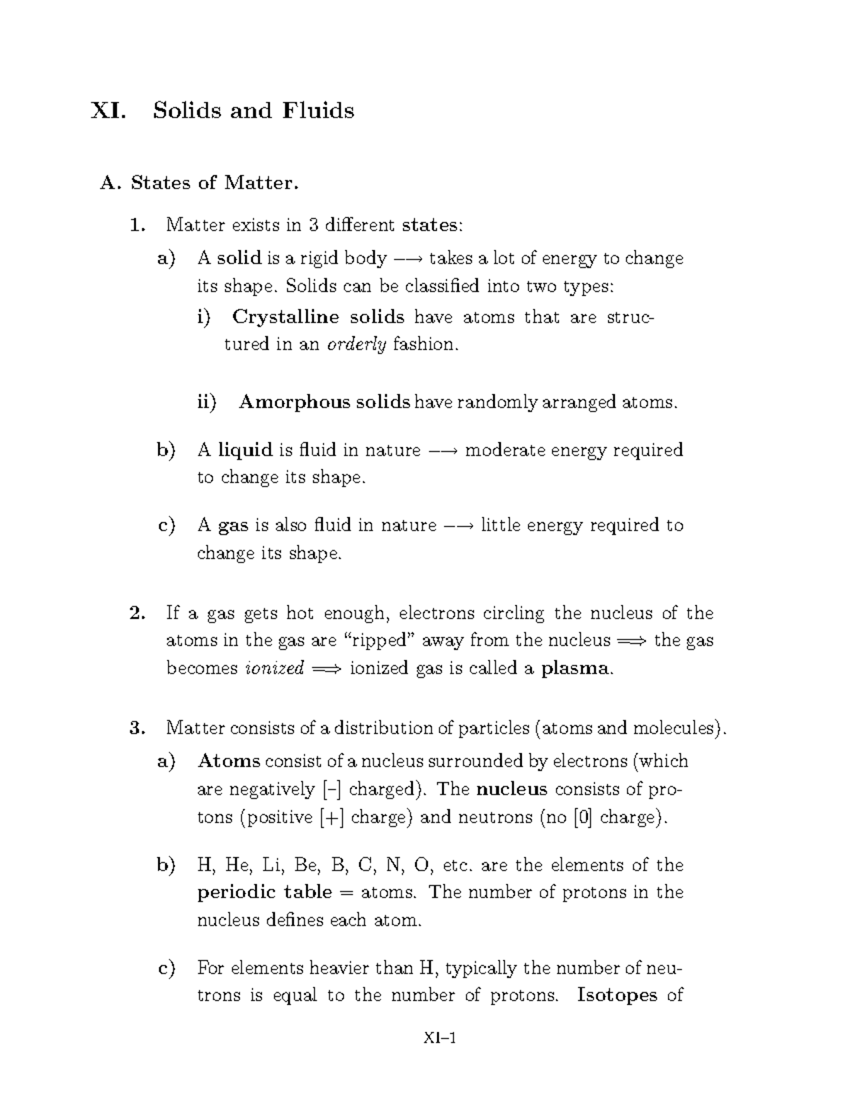 PHY 100 - Introductory Physics: Lecture Notes on Solids and Fluids ...