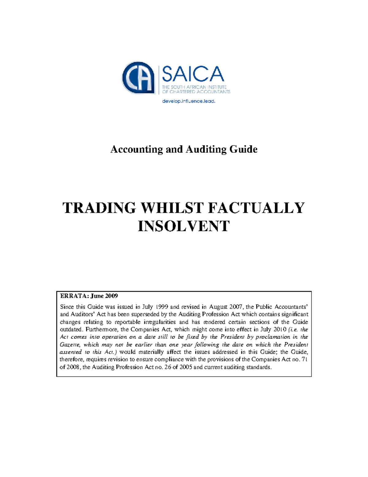 Trading While Insolvent Corporations Act26568461