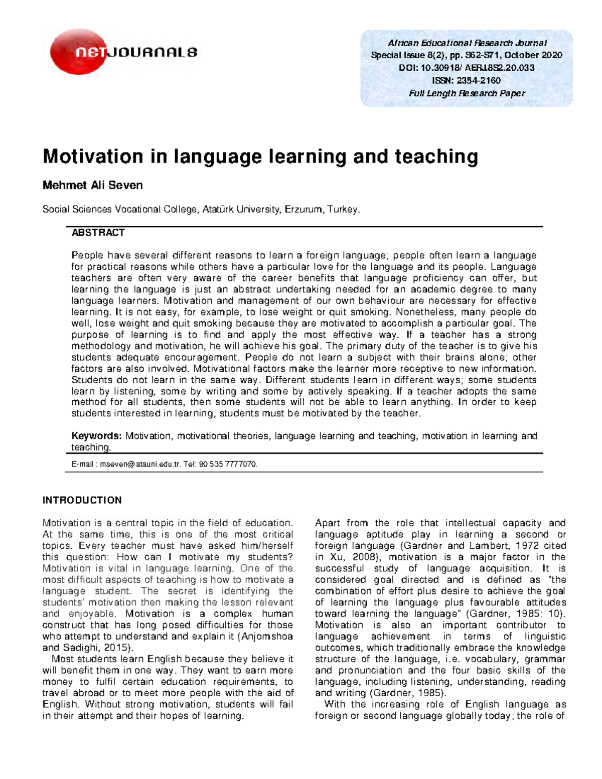 Motivation in Language Learning and Teaching: Insights and Strategies ...