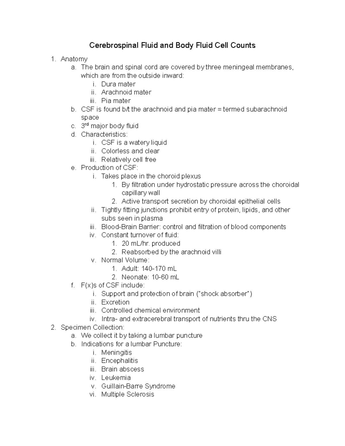 CSF Analysis: Collection, Examination Protocols & Cell Counts Guide ...