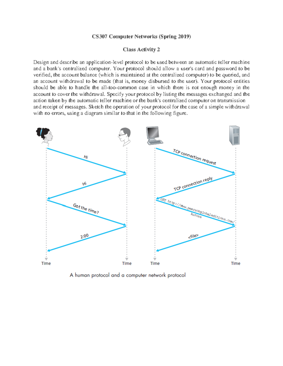 Class+Activity+2 - Lecture notes 1 - CS307 Computer Networks (Spring ...